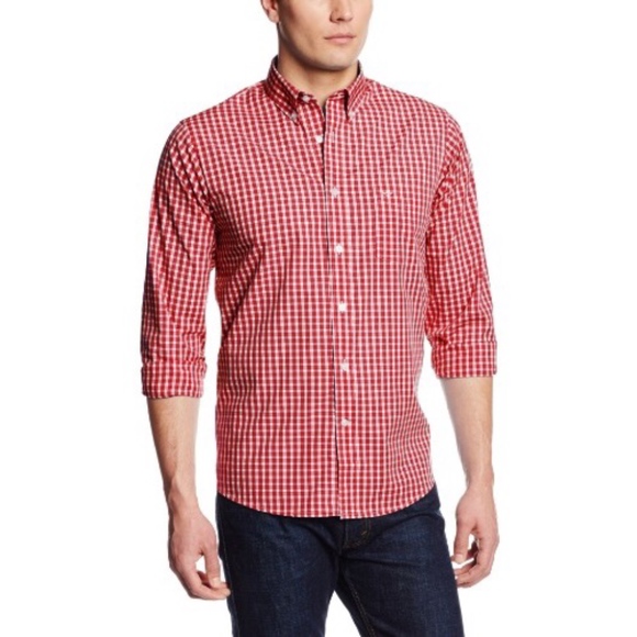 Dockers Gingham Button Front Long Sleeve Shirt - Picture 1 of 6